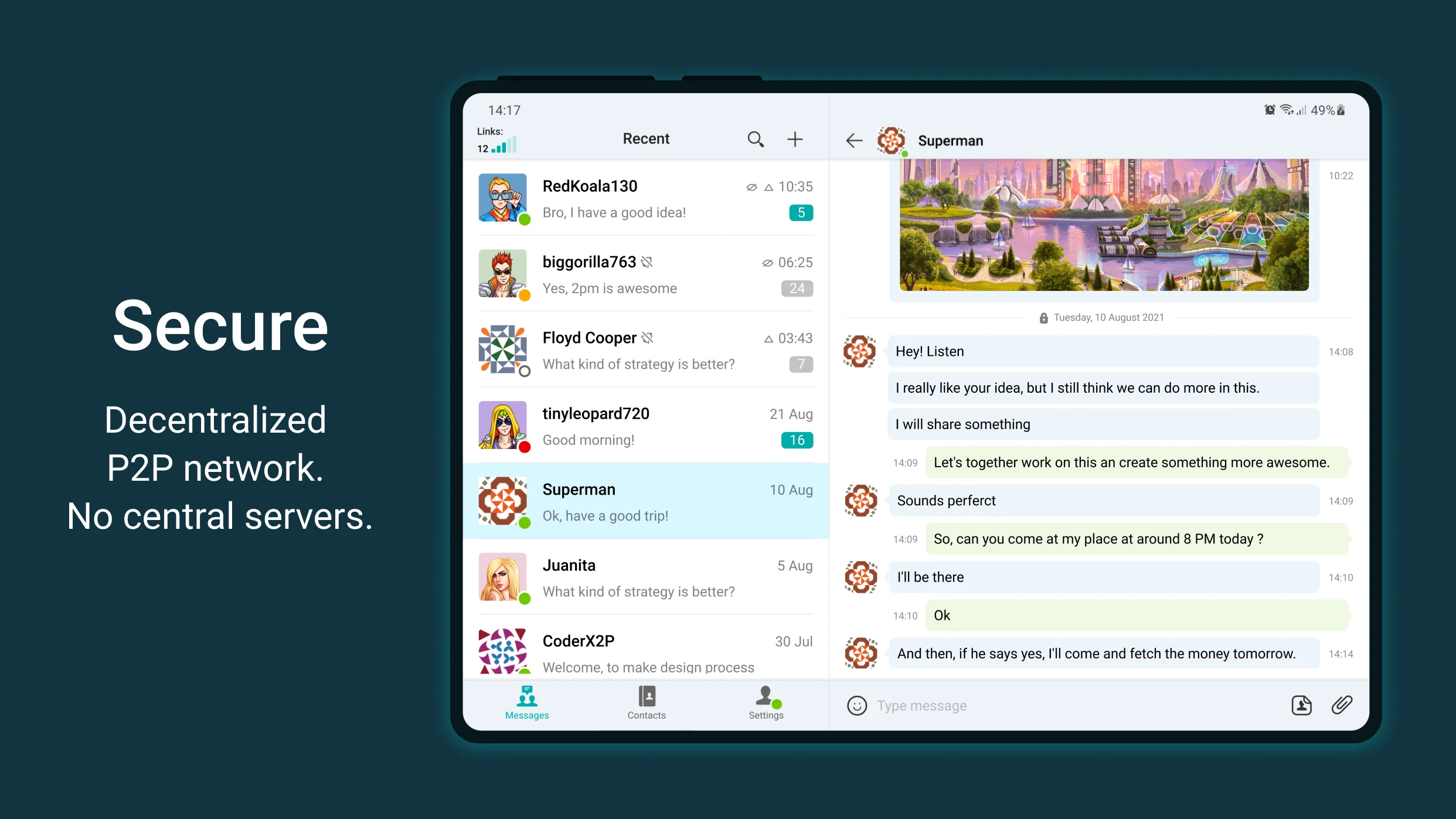 Utopia — Private Messenger screenshot