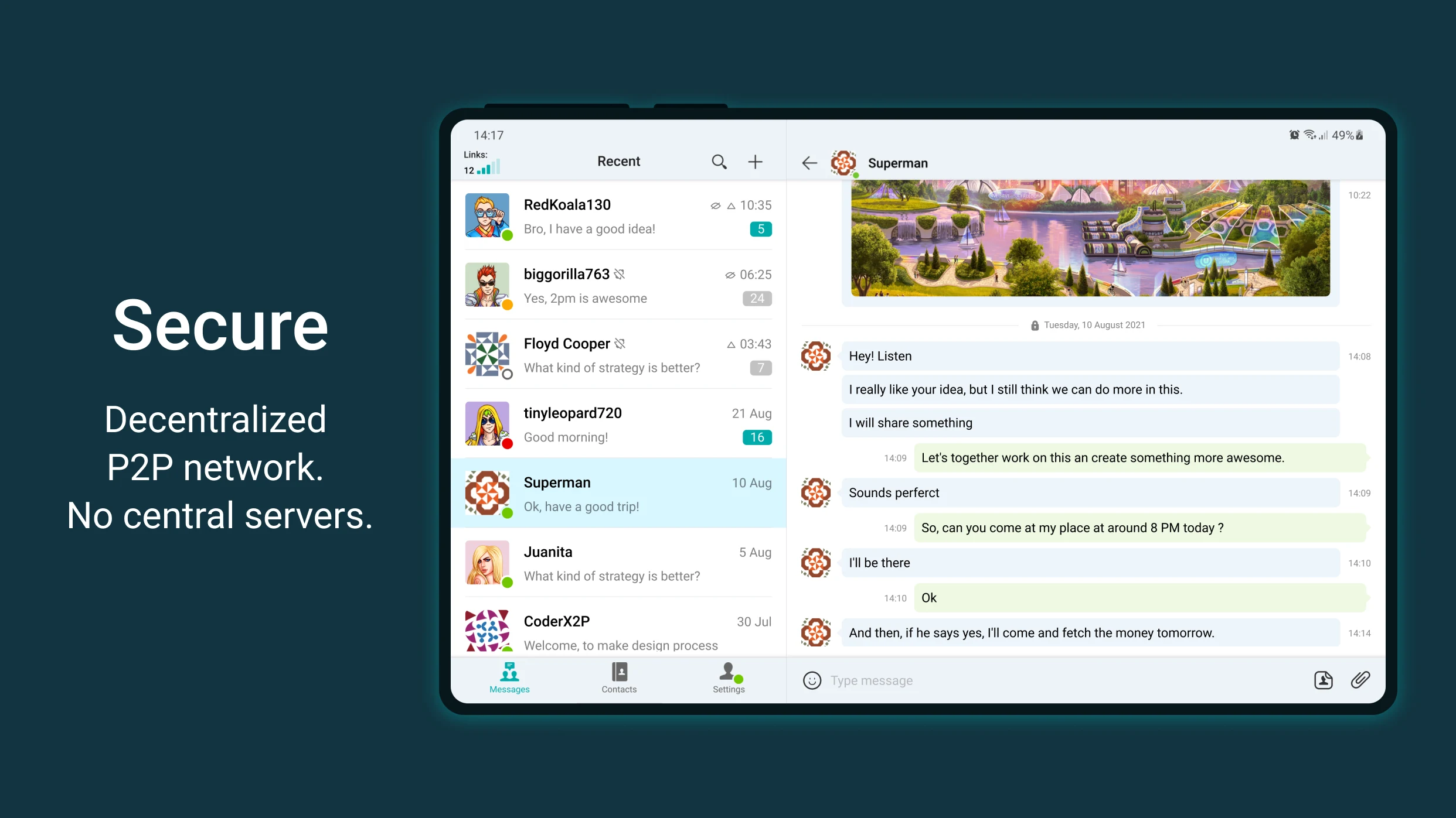 Utopia — Private Messenger screenshot
