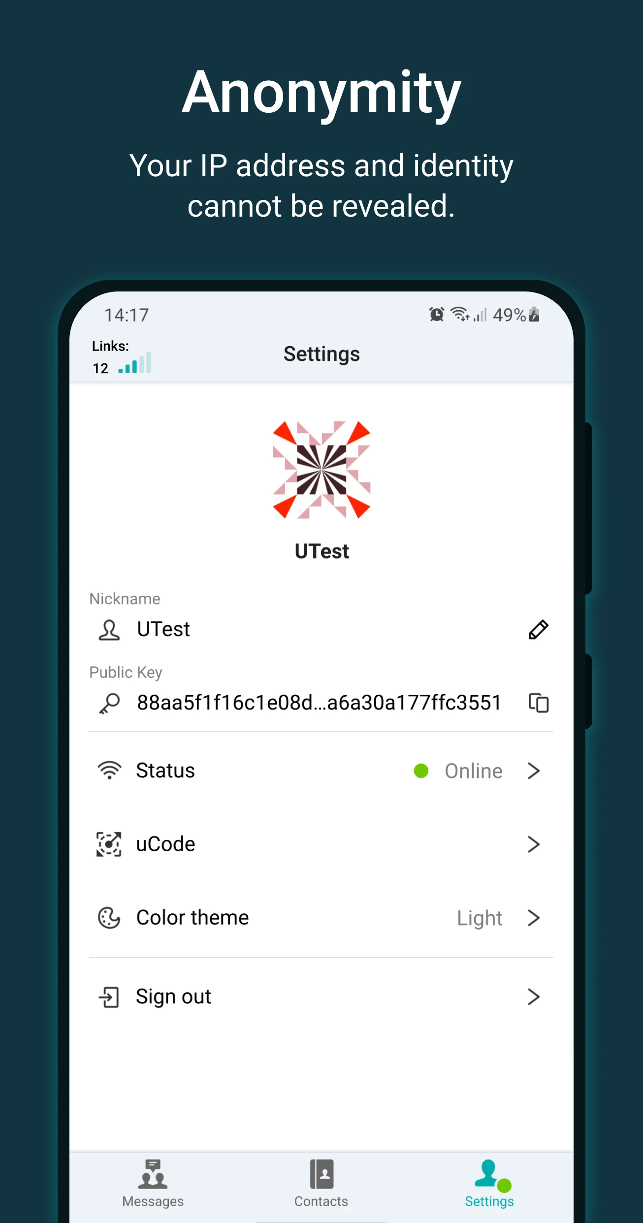 Utopia — Private Messenger screenshot